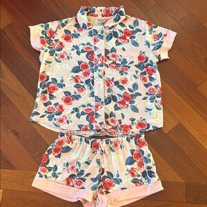 Floral Women’s Pajama Set - Pink and Blue